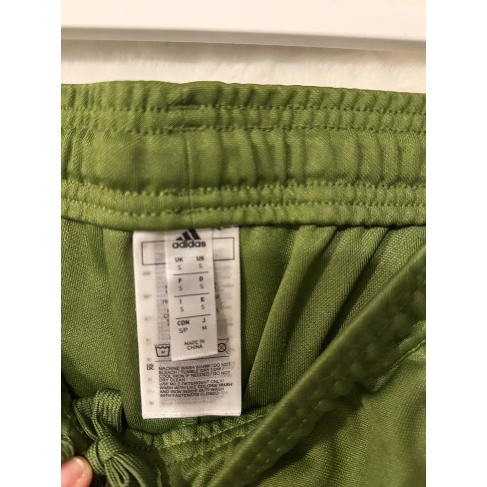 Adidas Tiro‎ Training Pants Mens Small Olive Green Black Striped Soccer Joggers